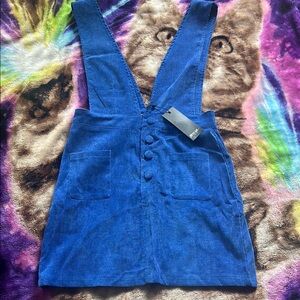 💙NastyGal Blue Corduroy Pinafore Dress 💙